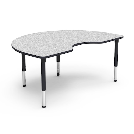 Virco 72 in. W, 48 in. L, 24-32 in. H, Grey Nebula Top / Black Edge 50KID72ADJ